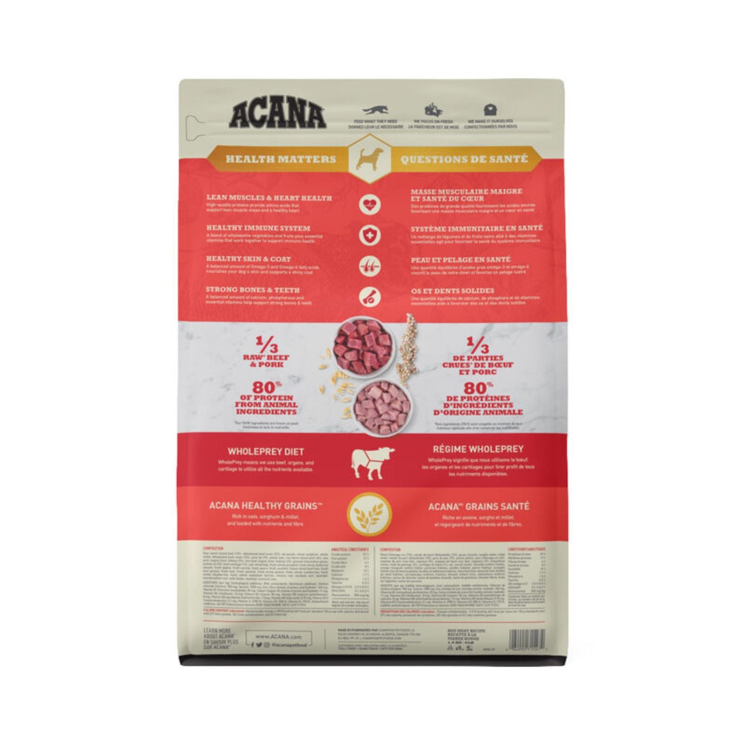 ACANA Dog Healthy Grains Ranch-Raised Red Meat 1.8kg