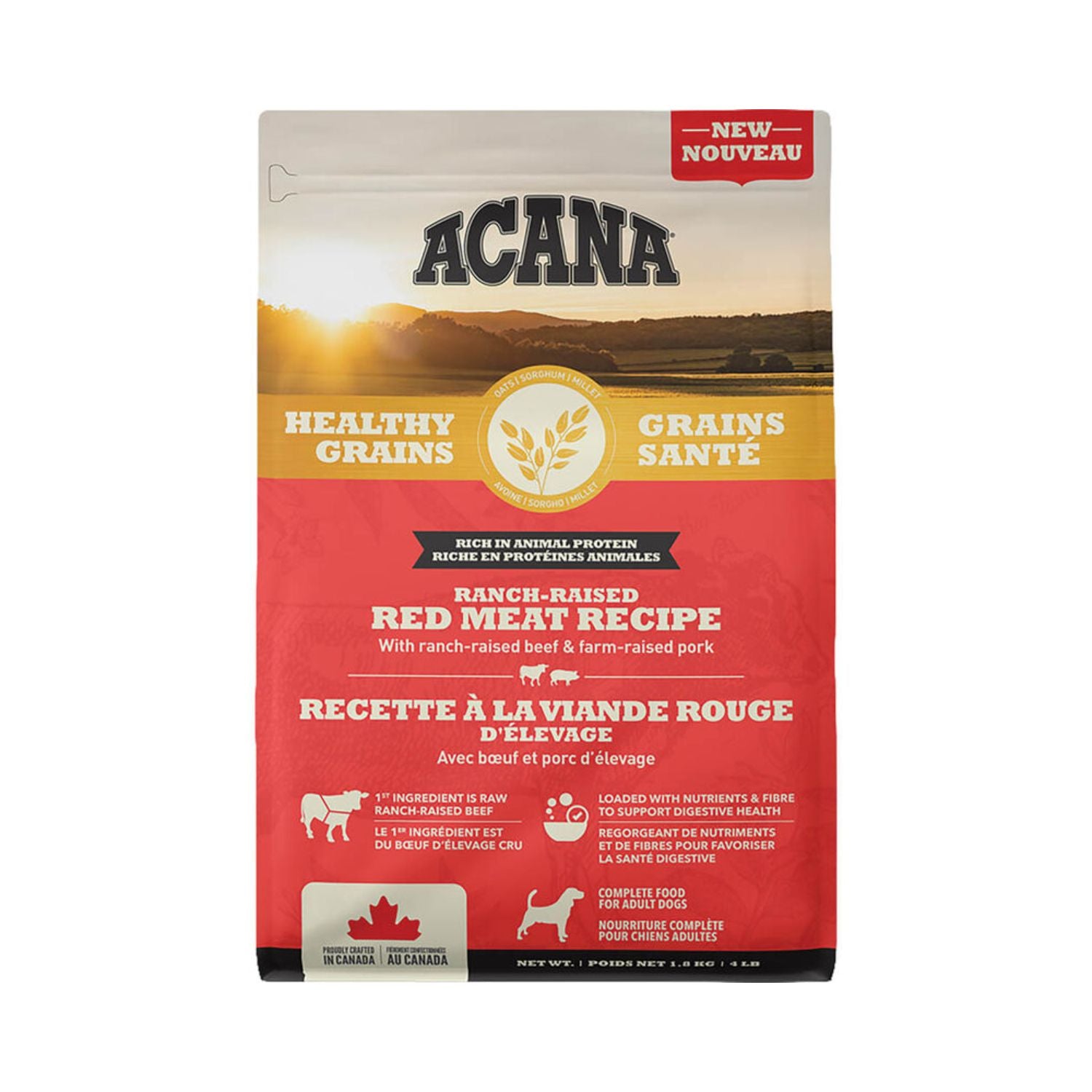 ACANA Dog Healthy Grains Ranch-Raised Red Meat 1.8kg