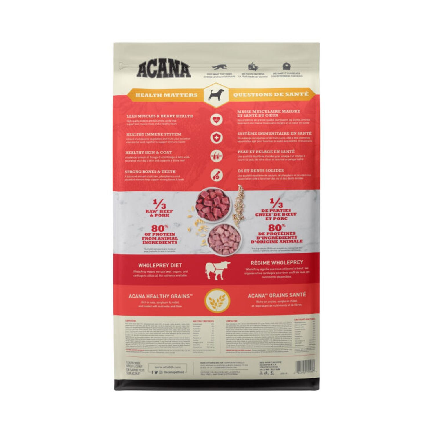 ACANA Dog Healthy Grains Ranch-Raised Red Meat 10.2kg