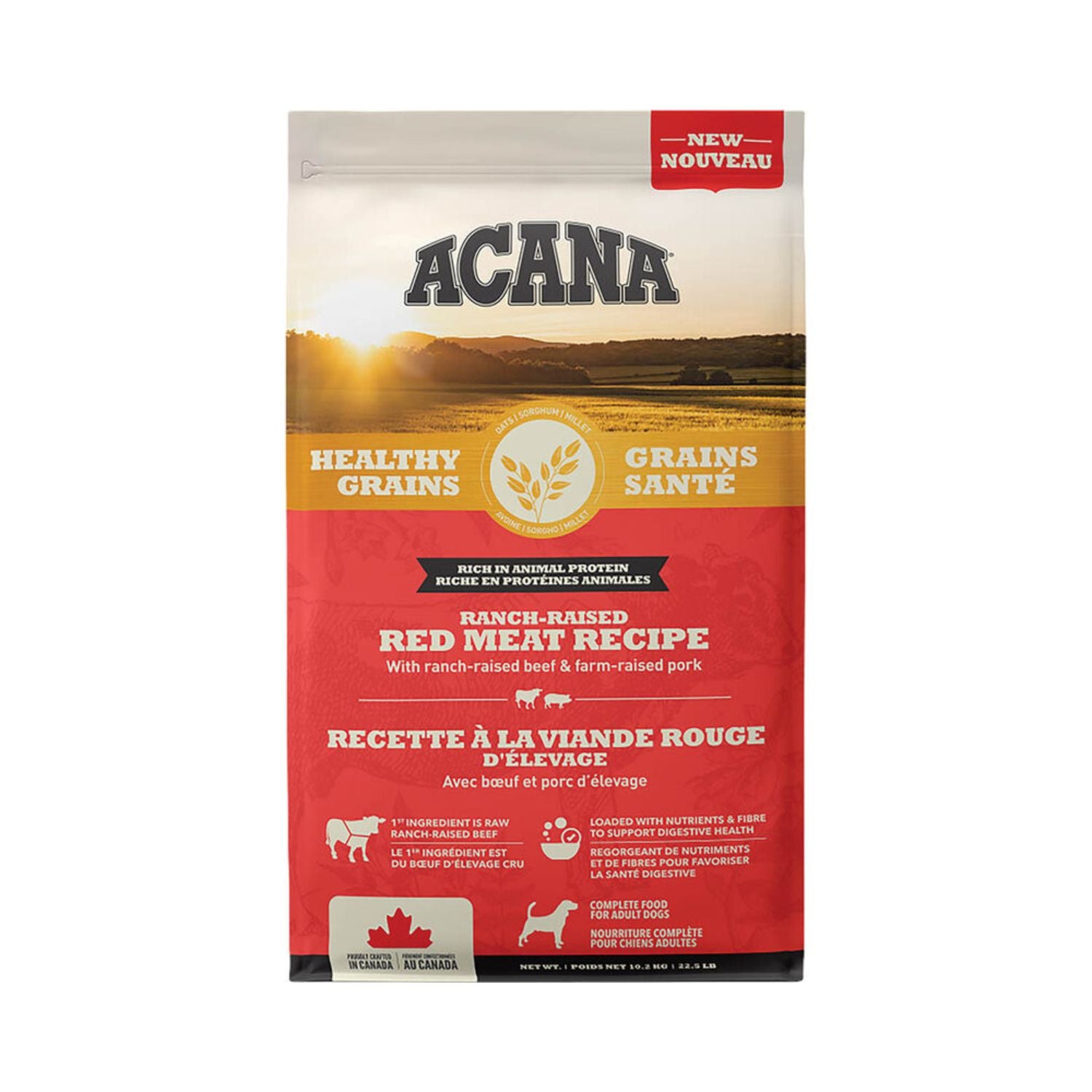 ACANA Dog Healthy Grains Ranch-Raised Red Meat 10.2kg