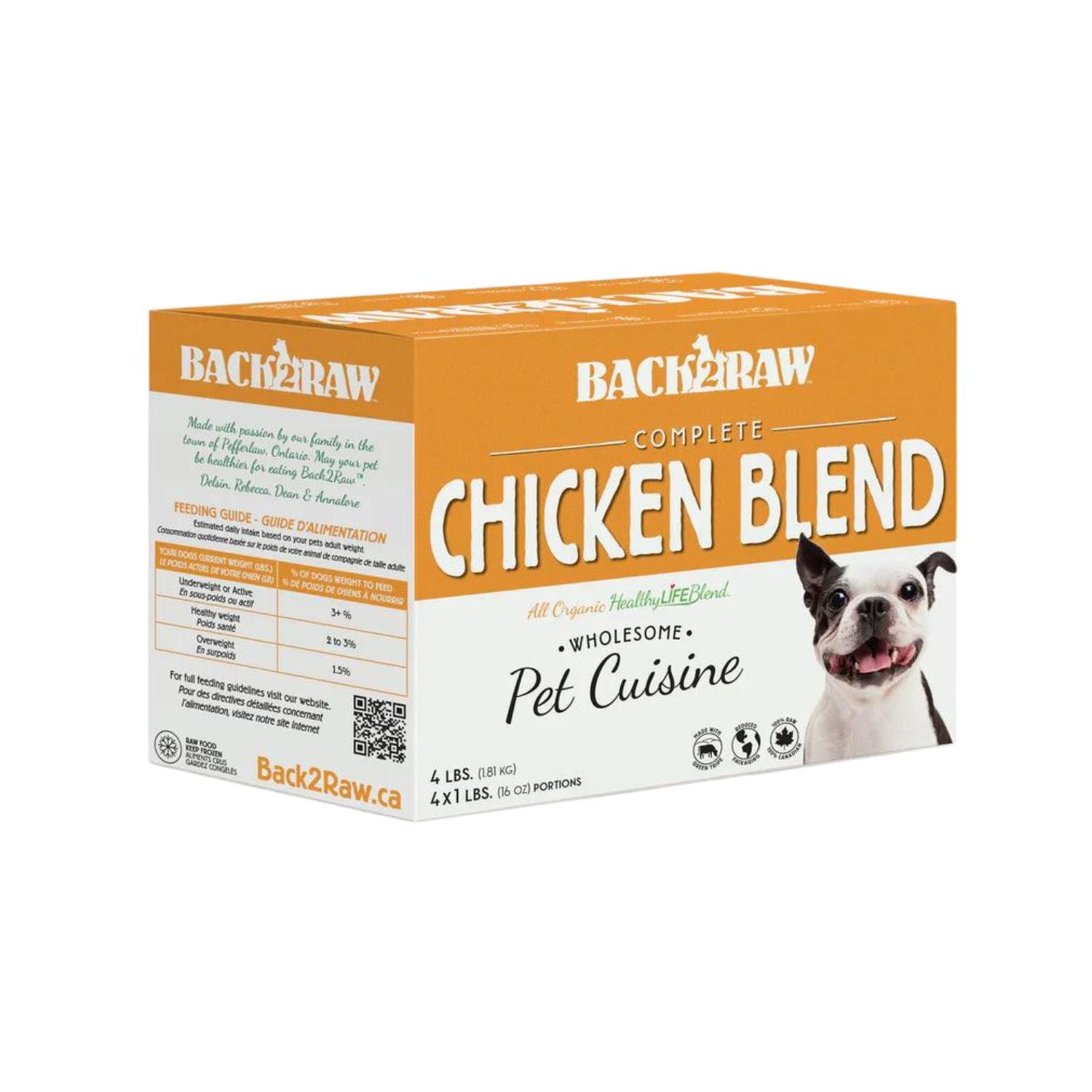 Back2Raw Dog Complete Chicken Blend 3 x 4/1lb