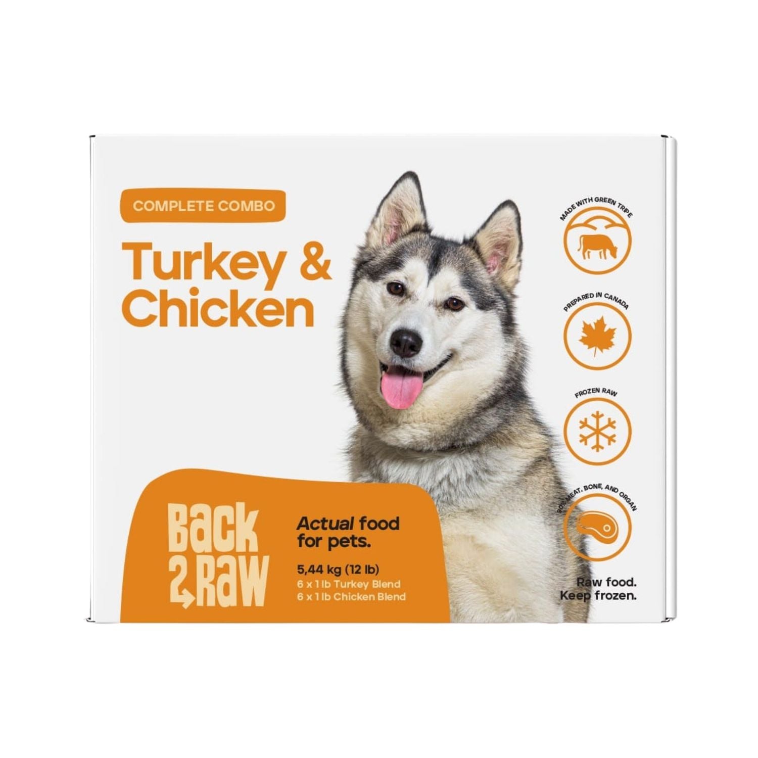 Back2Raw Dog Complete Combo Turkey Blend / Chkn Blend 12/1lb