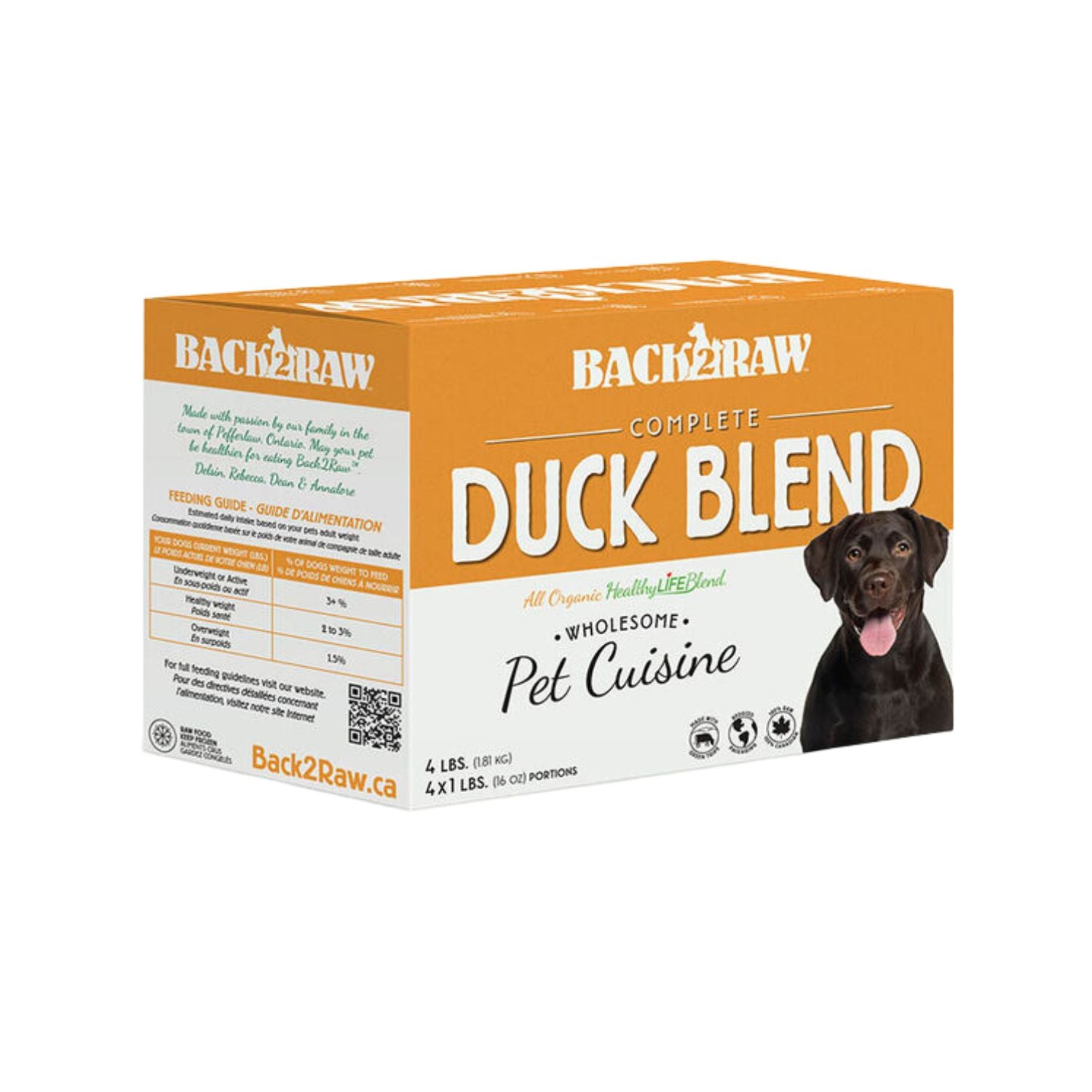 Back2Raw Dog Complete Duck Blend 3 x 4/1lb