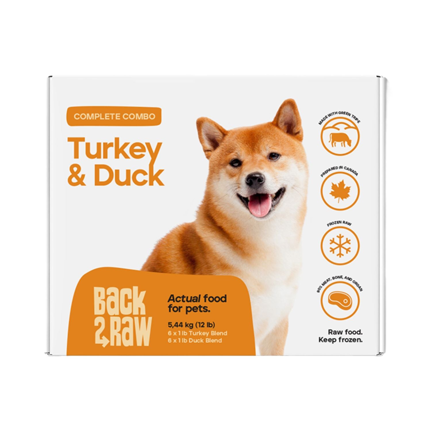 Back2Raw Dog Complete Combo Duck Blend / Turkey Blend 12/1lb