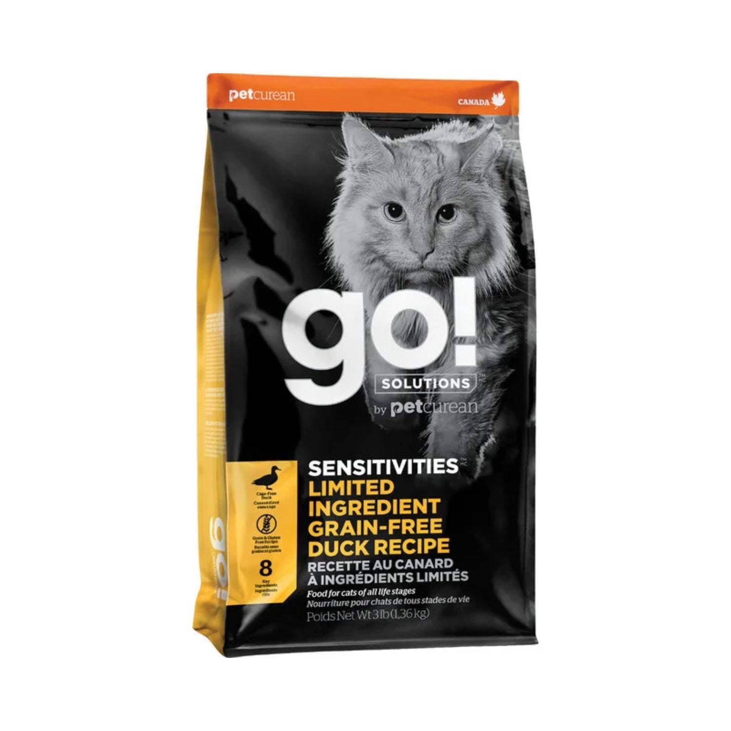 GO! Sensitivities LID GF Duck 3LB  | Cat