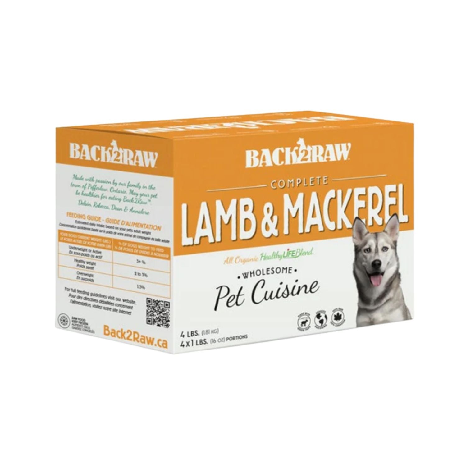 Back2Raw Dog Complete Lamb & Mackerel Blend 3 x 4/1lb