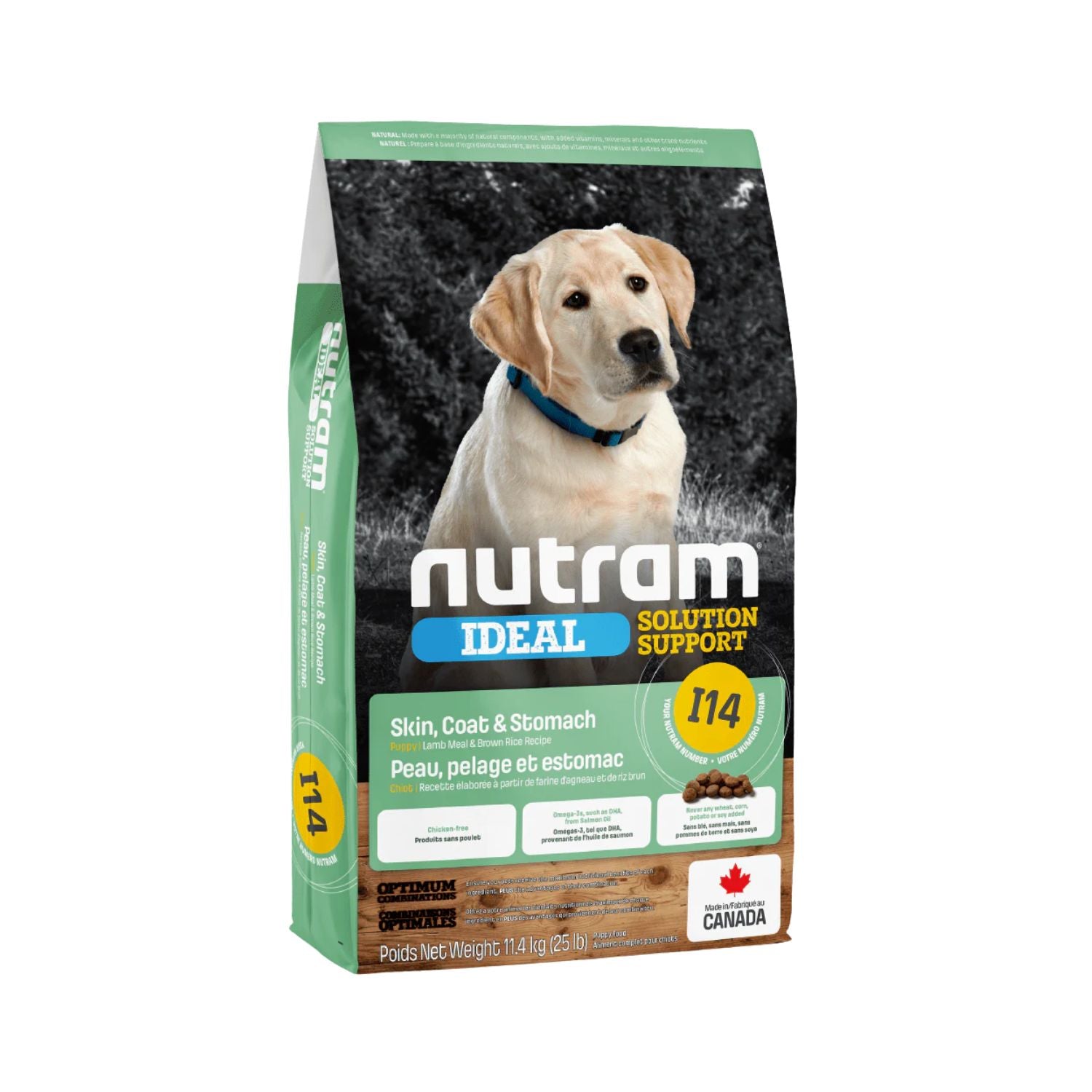 Nutram 3.0 Ideal Dog I14 Skin Coat & Stomach Puppy 11.4 kg
