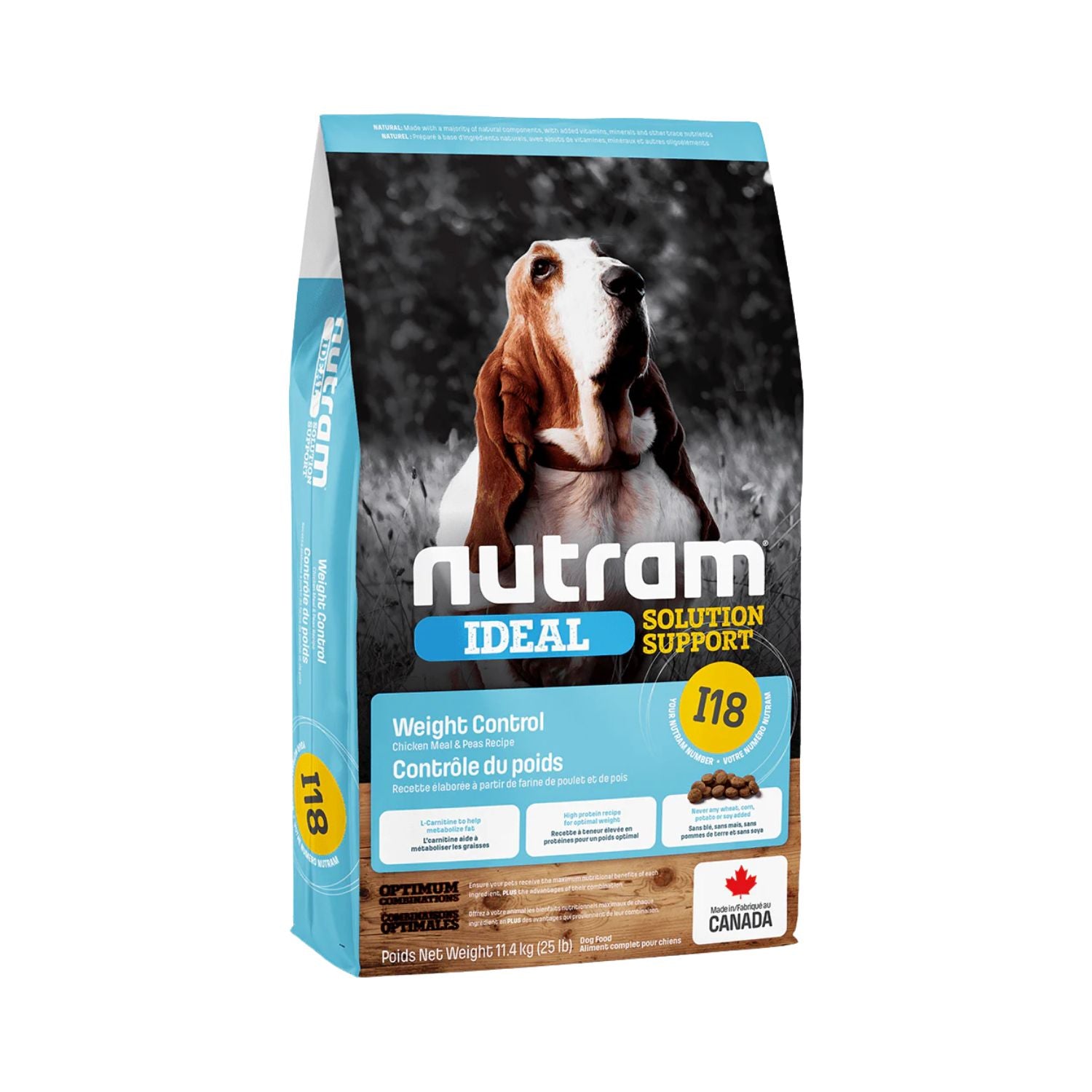 Nutram 3.0 Ideal Dog I18 Weight Control 11.4kg
