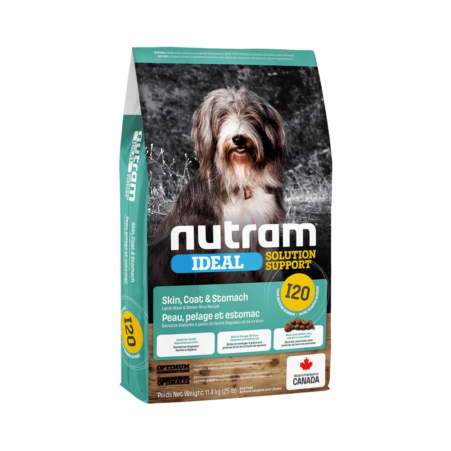 Nutram 3.0 Ideal Dog I20 Skin Coat & Stomach 11.4 kg