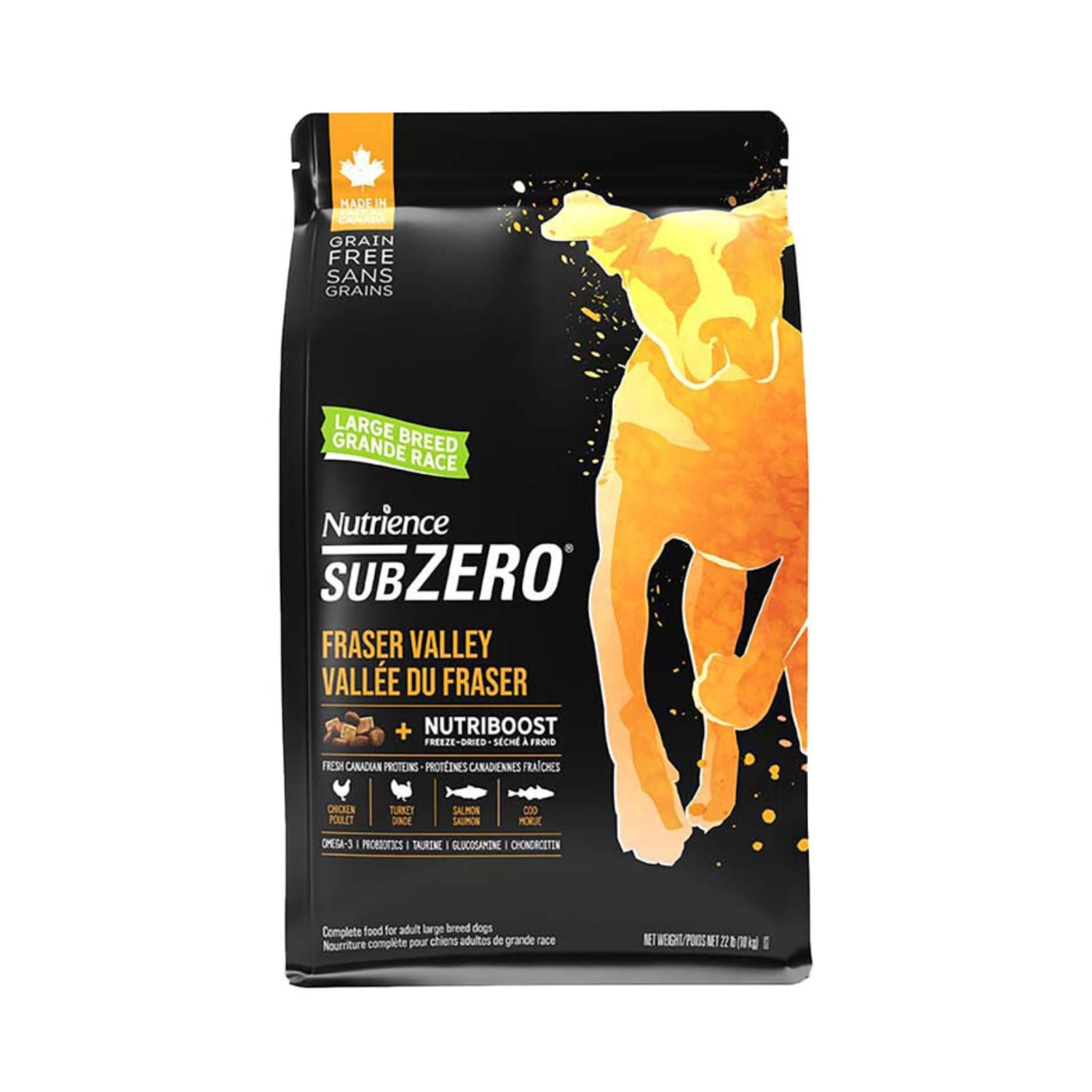 Nutrience Grain Free SubZero for Large Breed Dogs - Fraser Valley - 10 kg
