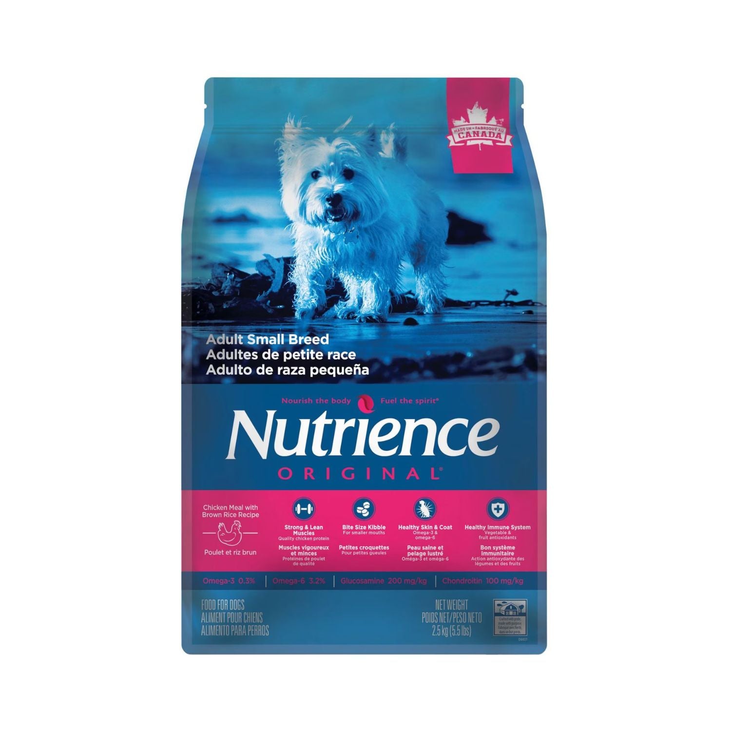 Nutrience Original Adult Small Breed - Chicken Meal with Brown Rice Recipe - 2.5 kg