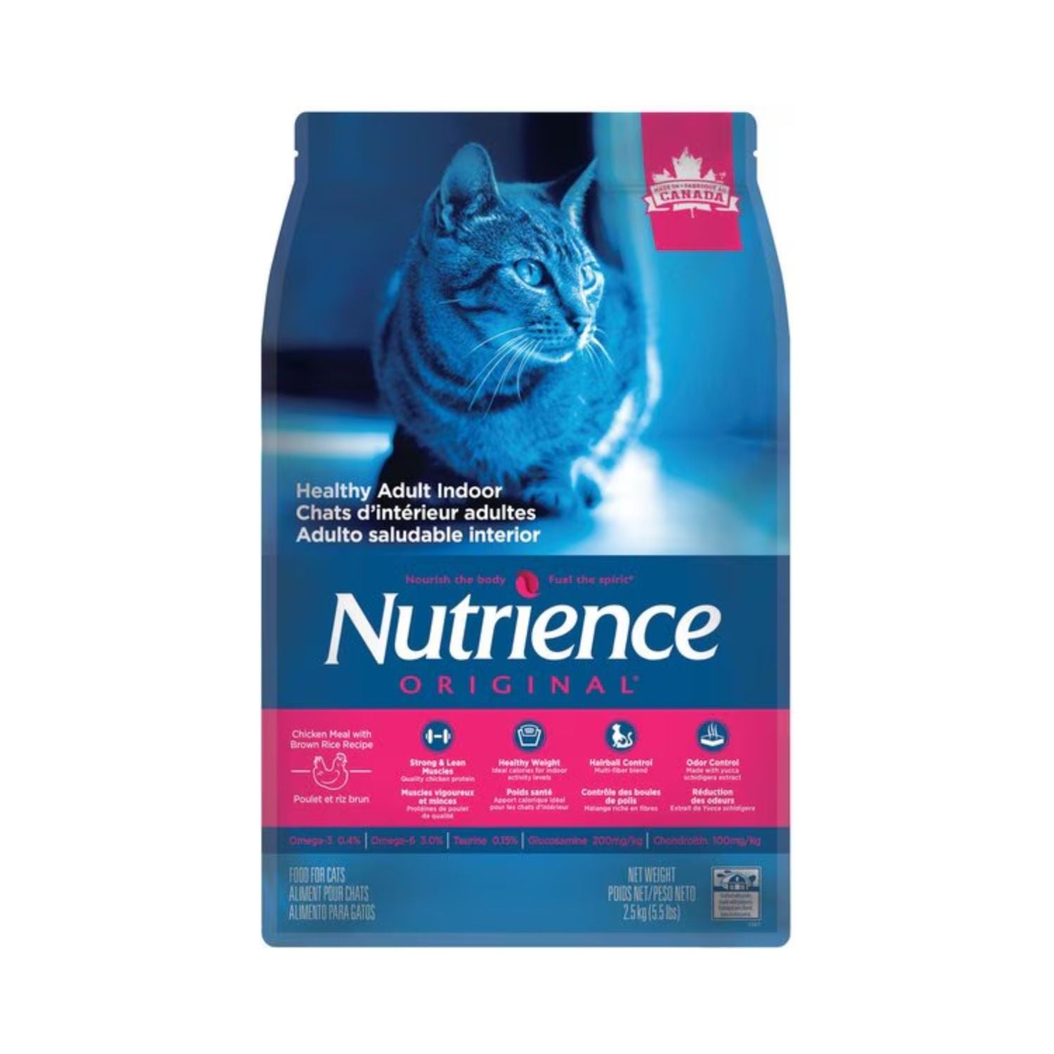 Nutrience Original Healthy Adult Indoor - Chicken Meal with Brown Rice Recipe - 2.5 kg