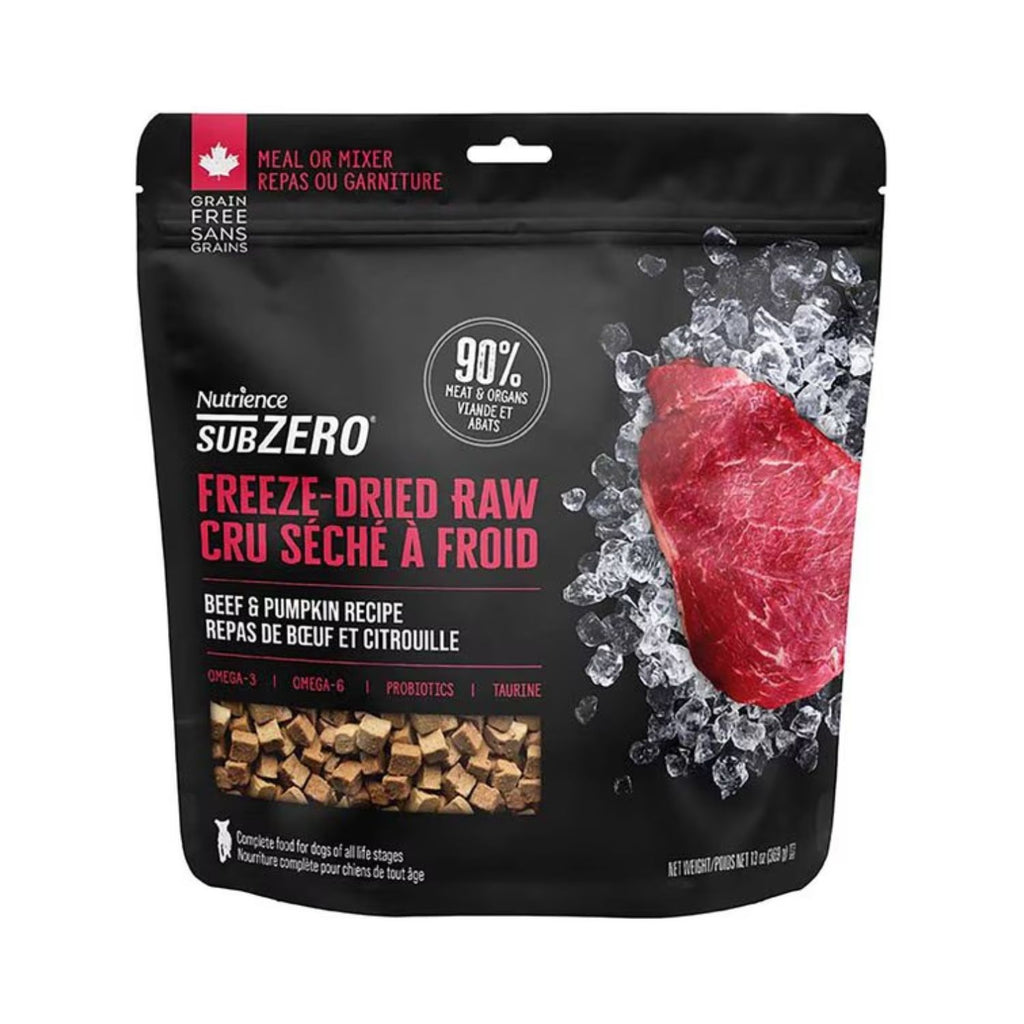 Nutrience SubZero Freeze-Dried Raw Dog Food - Beef & Pumpkin Recipe - 369 g