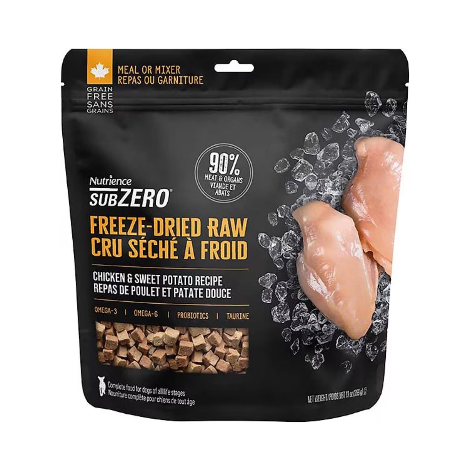 Nutrience SubZero Freeze-Dried Raw Dog Food - Chicken & Sweet Potato Recipe - 369 g