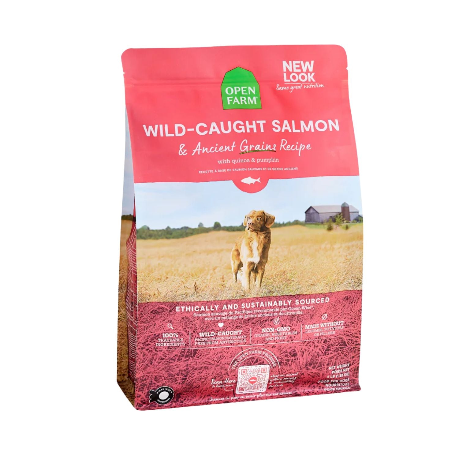 Open Farm Dog Ancient Grain Wild Salmon 4 lb