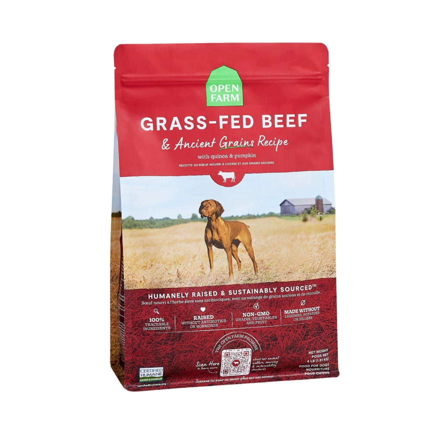 Open Farm Dog GF Grass-Fed Beef 4 lb
