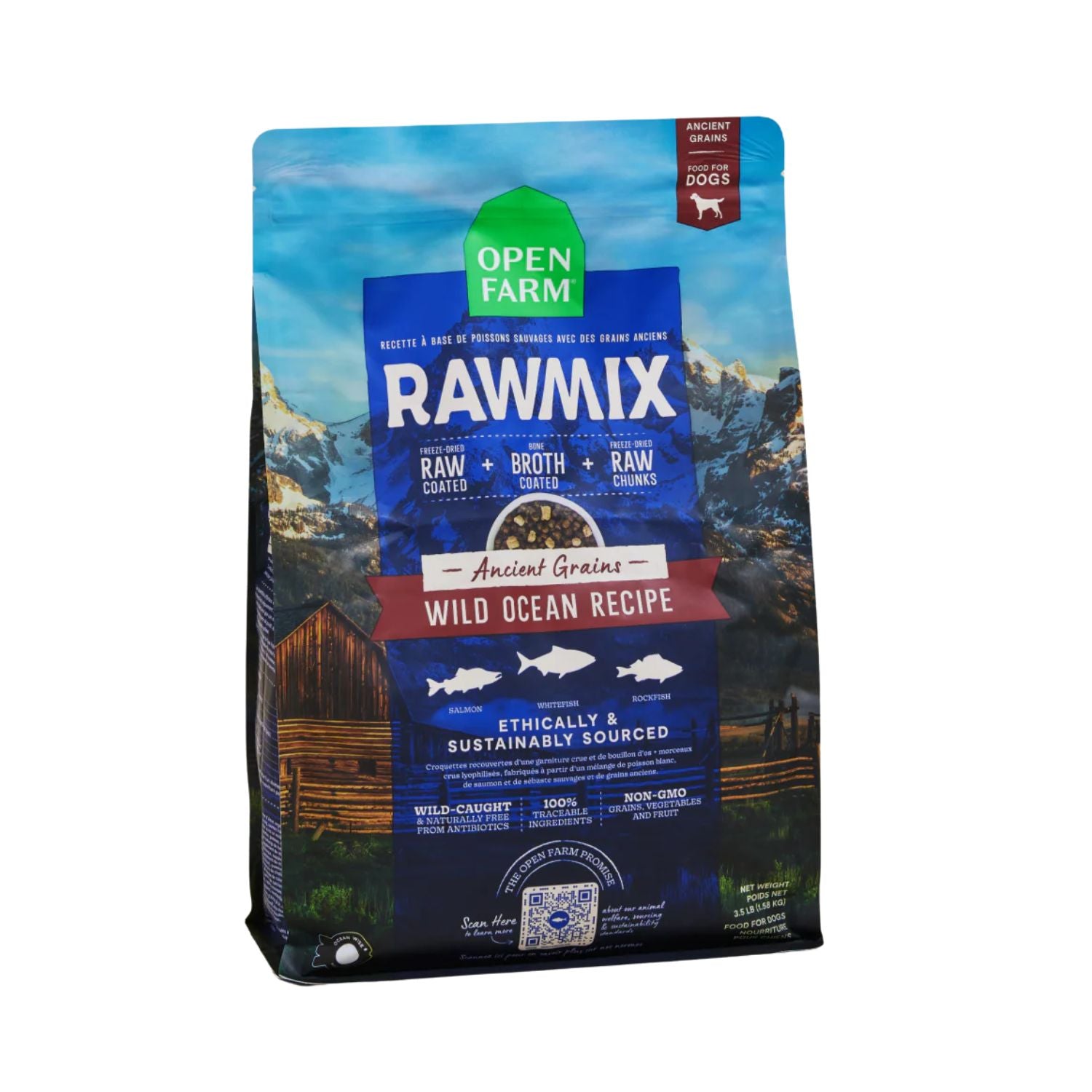 Open Farm Dog RawMix Ancient Grain Wild Ocean 3.5 lb