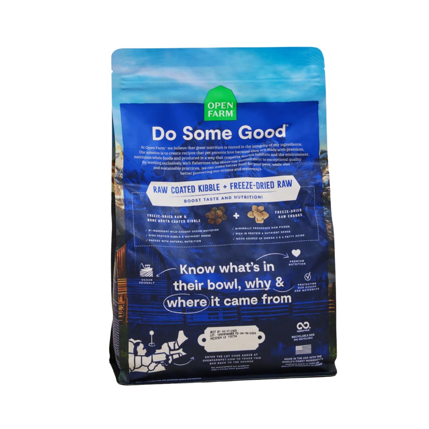 Open Farm Dog RawMix GF Wild Ocean 20 lb