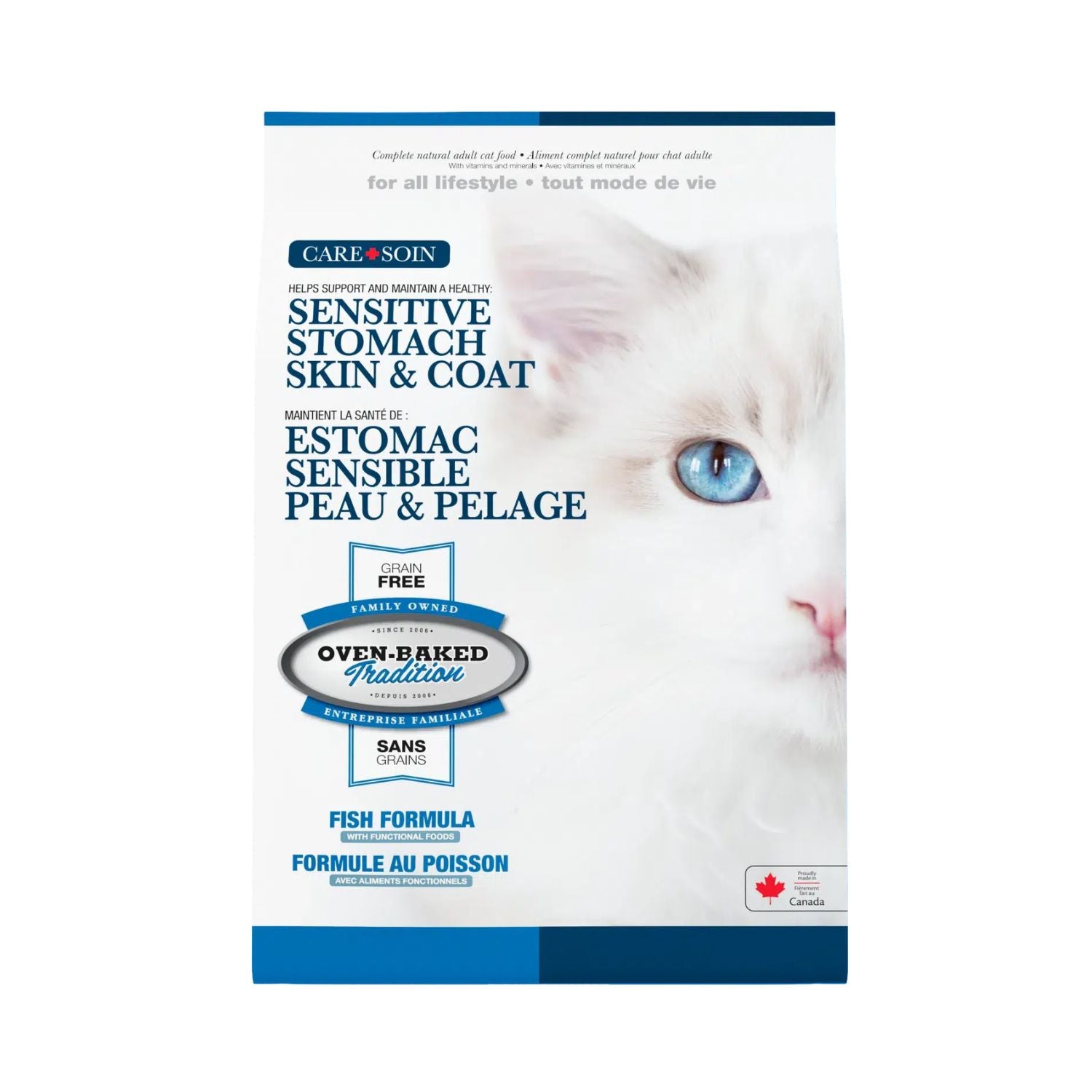 Oven-Baked Tradition Cat Care Sensitive Stomach Skin & Coat Small Breed ALS GF Fish 10lb