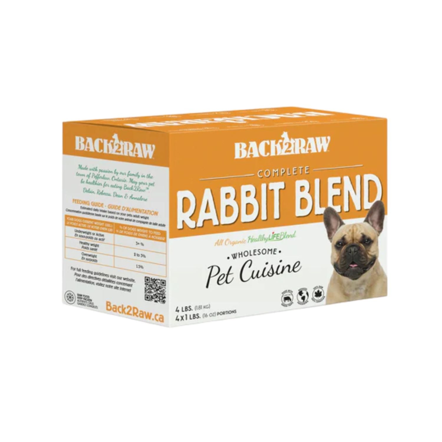 Back2Raw Dog Complete Rabbit Blend 3 x 4/1lb