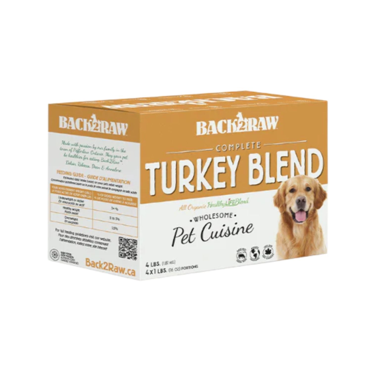 Back2Raw Dog Complete Turkey Blend 3 x 4/1lb