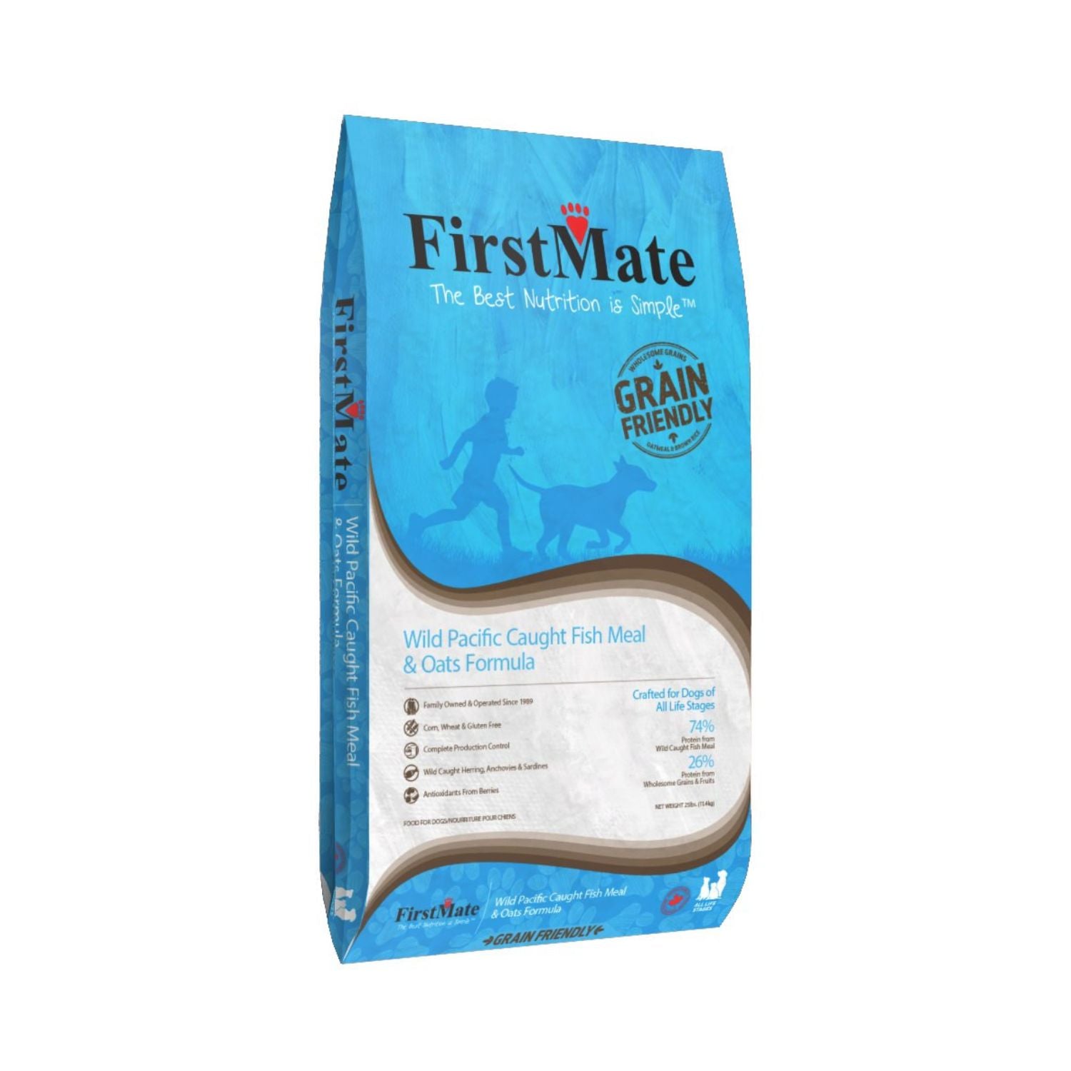 FirstMate Dog GFriendly Wild Pacific Caught Fish&Oats 25 lb