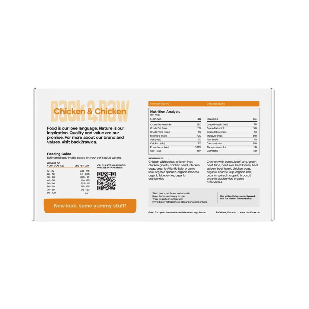 Back2Raw Dog Complete Combo Chicken Blend / Chicken 12/1lb